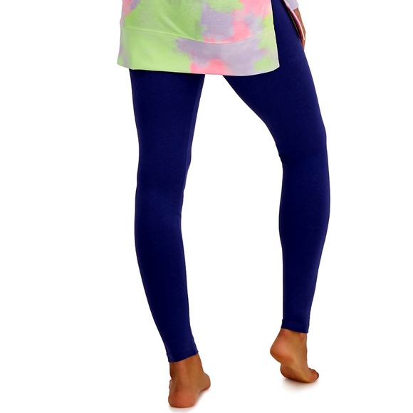 (NWT) Jenni Intimates Comfy Cotton Blend Wide Waist Leggings, Sailors Blue S - Picture 2 of 4